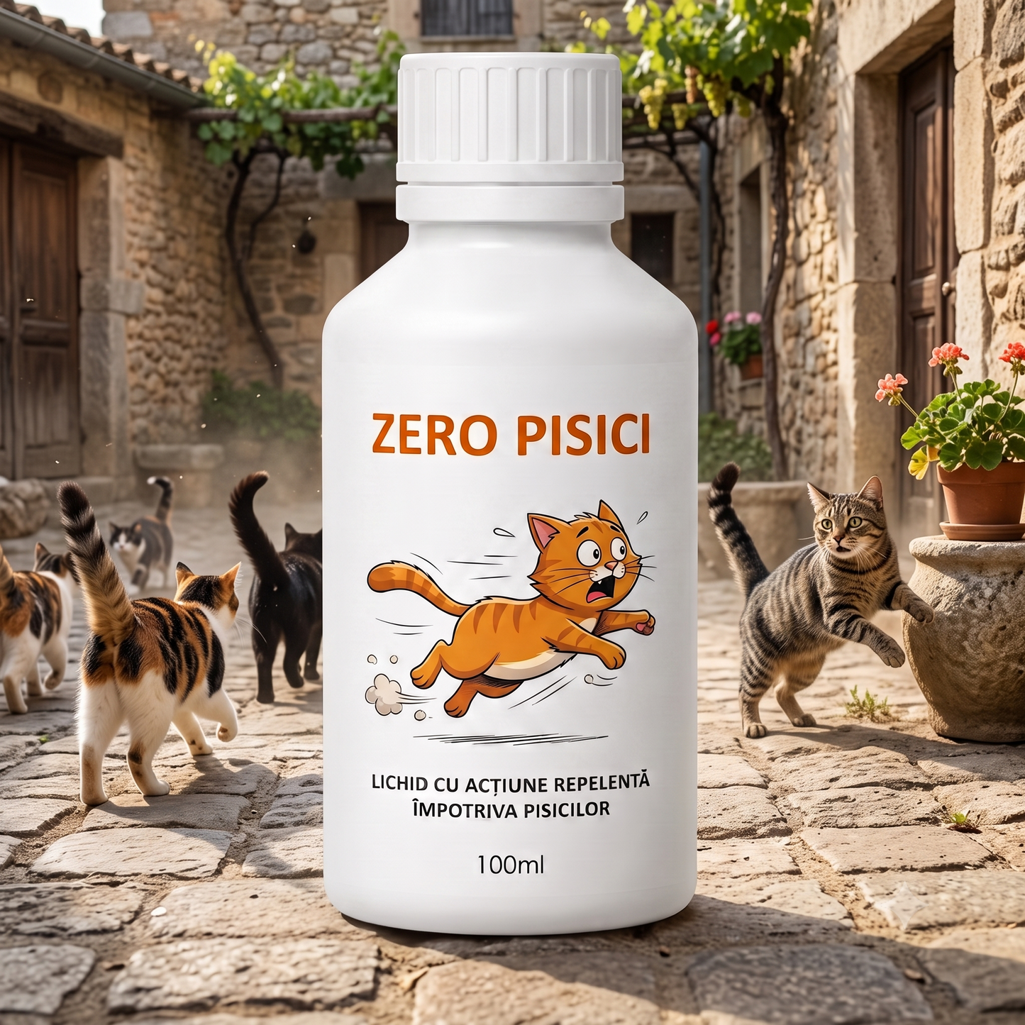 ZERO PISICI - SPERIETOARE LICHIDĂ ÎMPOTRIVA FELINELOR - 100 ML