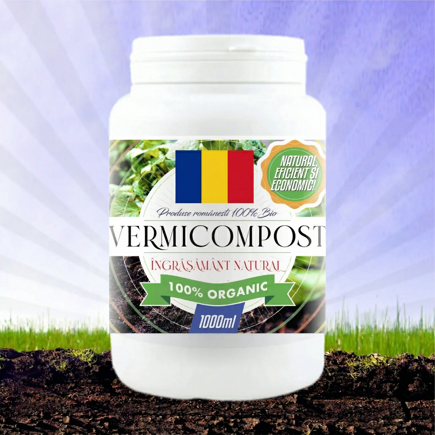 VERMICOMPOST PENTRU RĂSADURI - DOCTORUL PĂMÂNTULUI - ÎNGRĂȘĂMÂNT 100% BIO - 1 KG