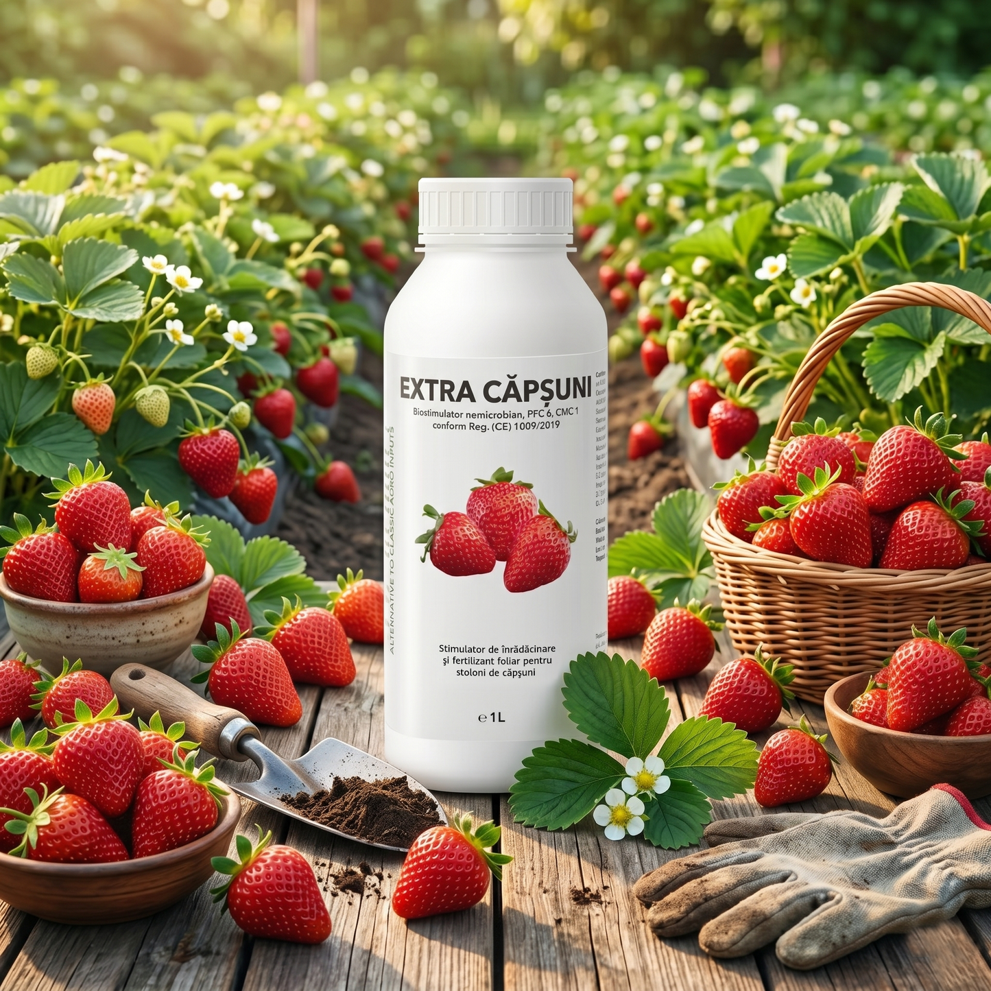 EXTRA CĂPȘUNI - BIOSTIMULATOR PENTRU FRUCTE MARI ȘI DULCI 1 LITRU