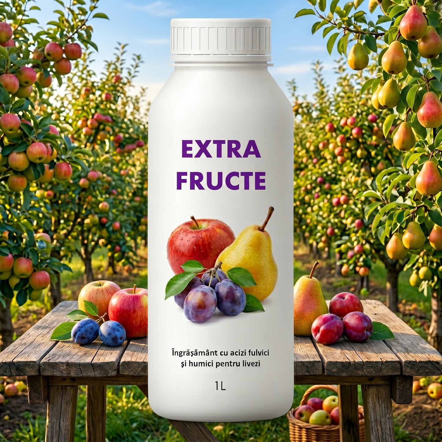 EXTRA FRUCTE - BIOSTIMULATOR POMI FRUCTIFERI - PRODUCȚIE SĂNĂTOASĂ ȘI ABUDENTĂ1 LITRU