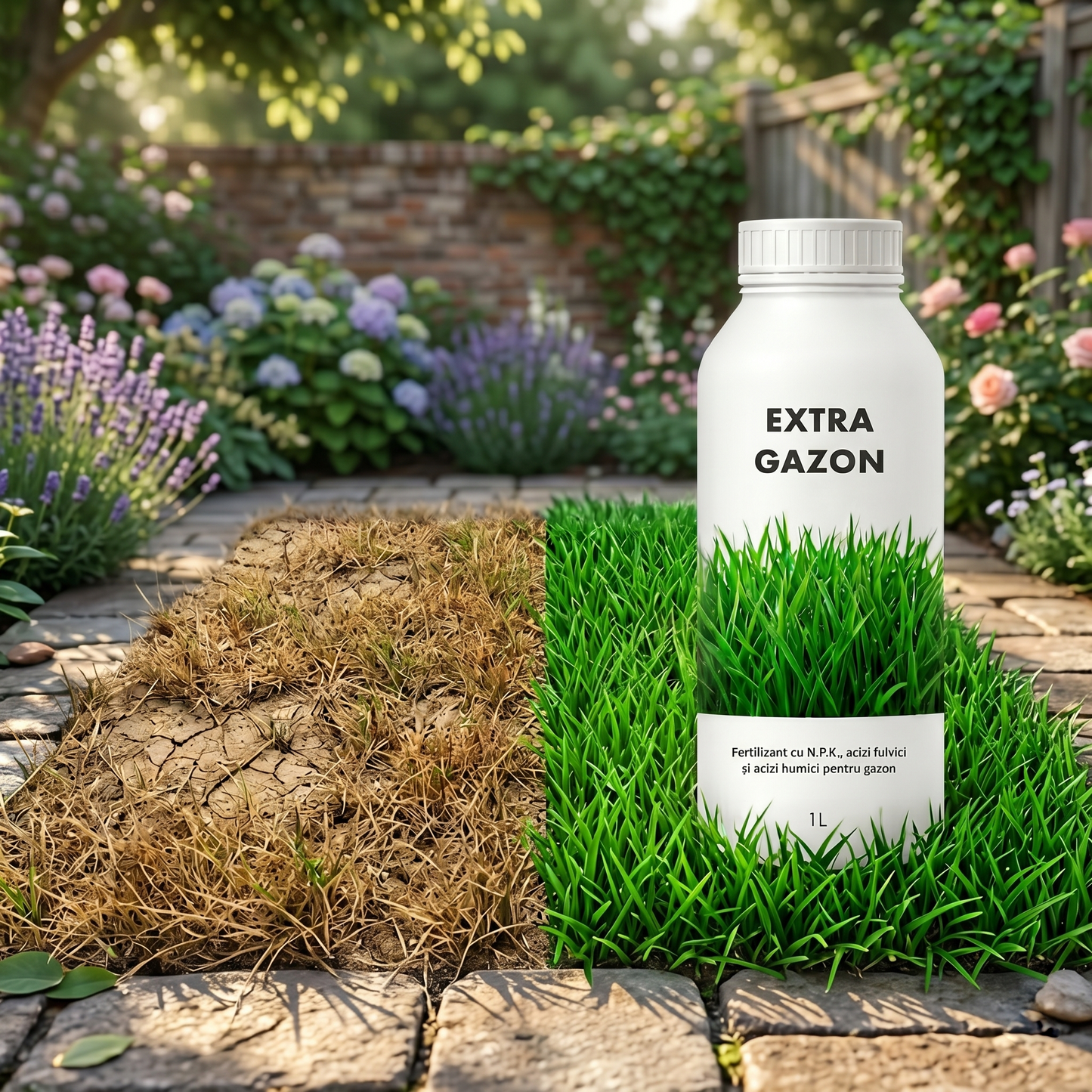 EXTRA GAZON - BIOSTIMULATOR ȘI FERTILIZATOR PENTRU VERDE INTENS 1 LITRU