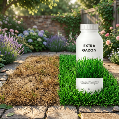 EXTRA GAZON - BIOSTIMULATOR ȘI FERTILIZATOR PENTRU VERDE INTENS 1 LITRU