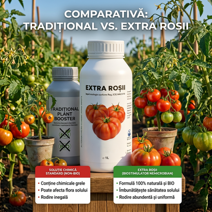 EXTRA ROȘII - BIOSTIMULATOR TOMATE PENTRU ROD ȘI BOGAT GUSTOS 1 LITRU