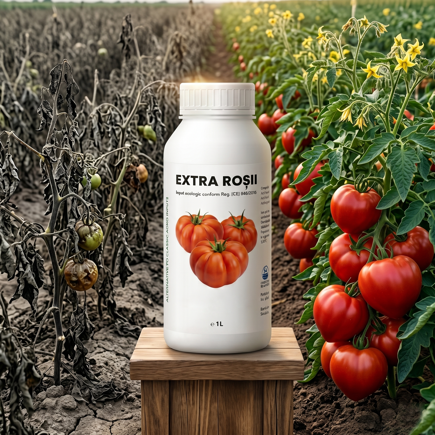 EXTRA ROȘII - BIOSTIMULATOR TOMATE PENTRU ROD ȘI BOGAT GUSTOS 1 LITRU