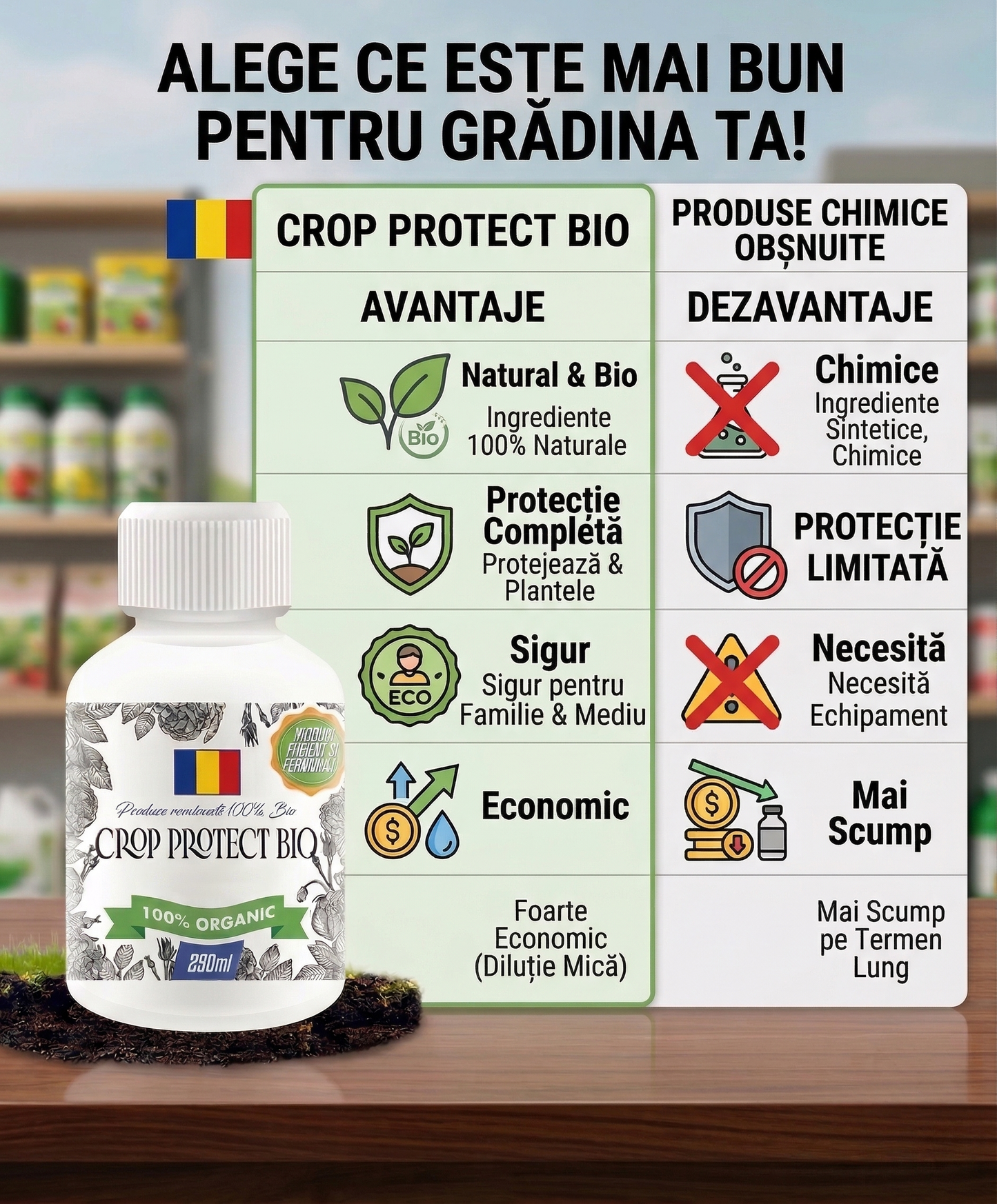 CROP PROTECT BIO - DOCTORUL PĂMÂNTULUI - BIOSTIMULATOR AMELIORATOR PENTRU SOL