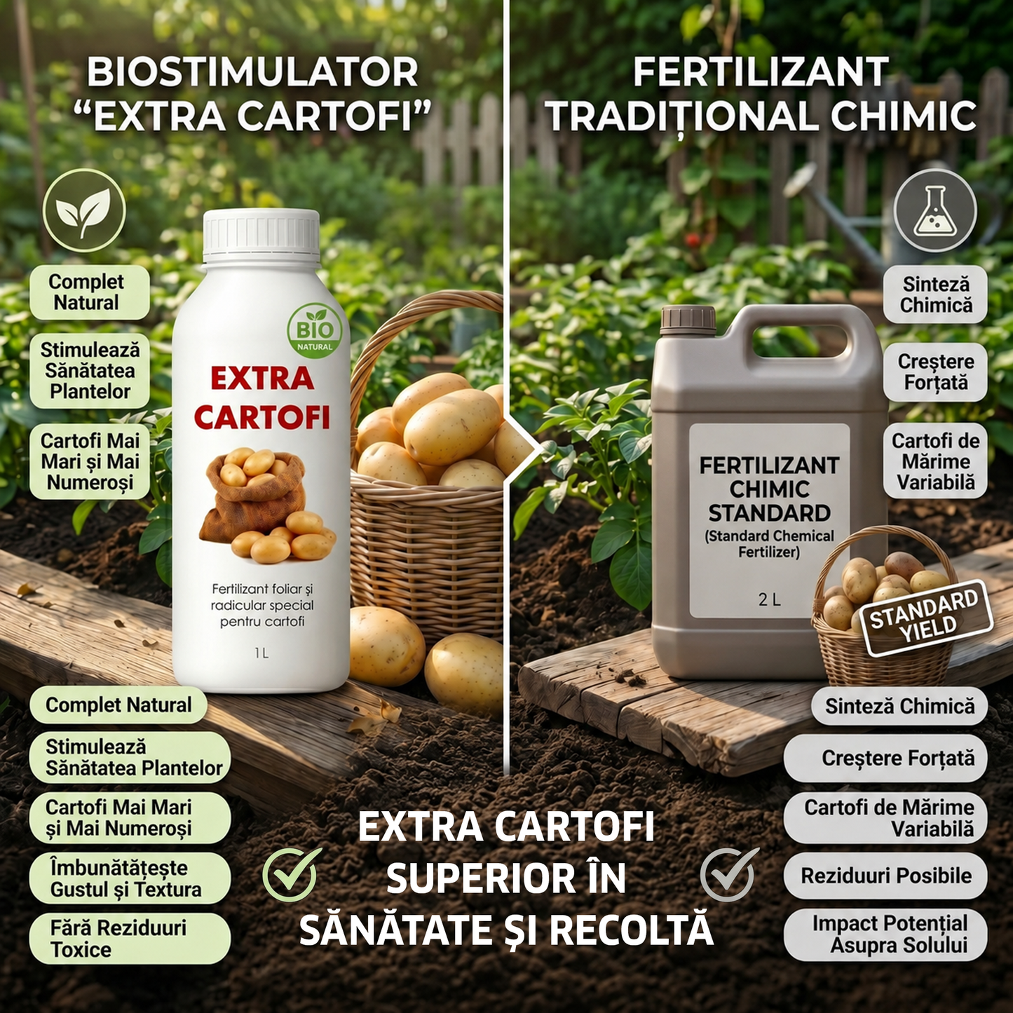 EXTRA CARTOFI - BIOSTIMULATORI PENTRU ROD BOGAT SĂNĂTOS 1 LITRU