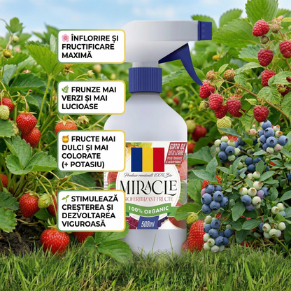 MIRACLE - FERTILIZANT DOCTORUL PĂMÂNTULUI GATA DE UTILIZARE PENTRU CĂPȘUNI ȘI FRUCTE DE PĂDURE 100% NATURAL - 500 ML