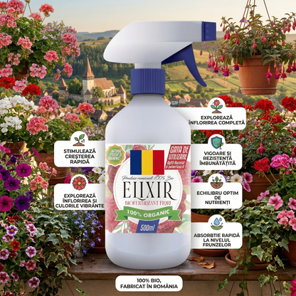 ELIXIR - FERTILIZANT DOCTORUL PĂMÂNTULUI GATA DE UTILIZARE PENTRU PLANTE CU FLORI 100% NATURAL - 500 ML