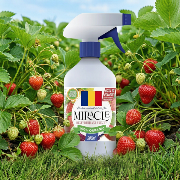 MIRACLE - FERTILIZANT DOCTORUL PĂMÂNTULUI GATA DE UTILIZARE PENTRU CĂPȘUNI ȘI FRUCTE DE PĂDURE 100% NATURAL - 500 ML