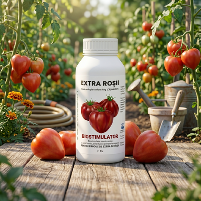 EXTRA ROȘII - BIOSTIMULATOR TOMATE PENTRU ROD ȘI BOGAT GUSTOS 1 LITRU