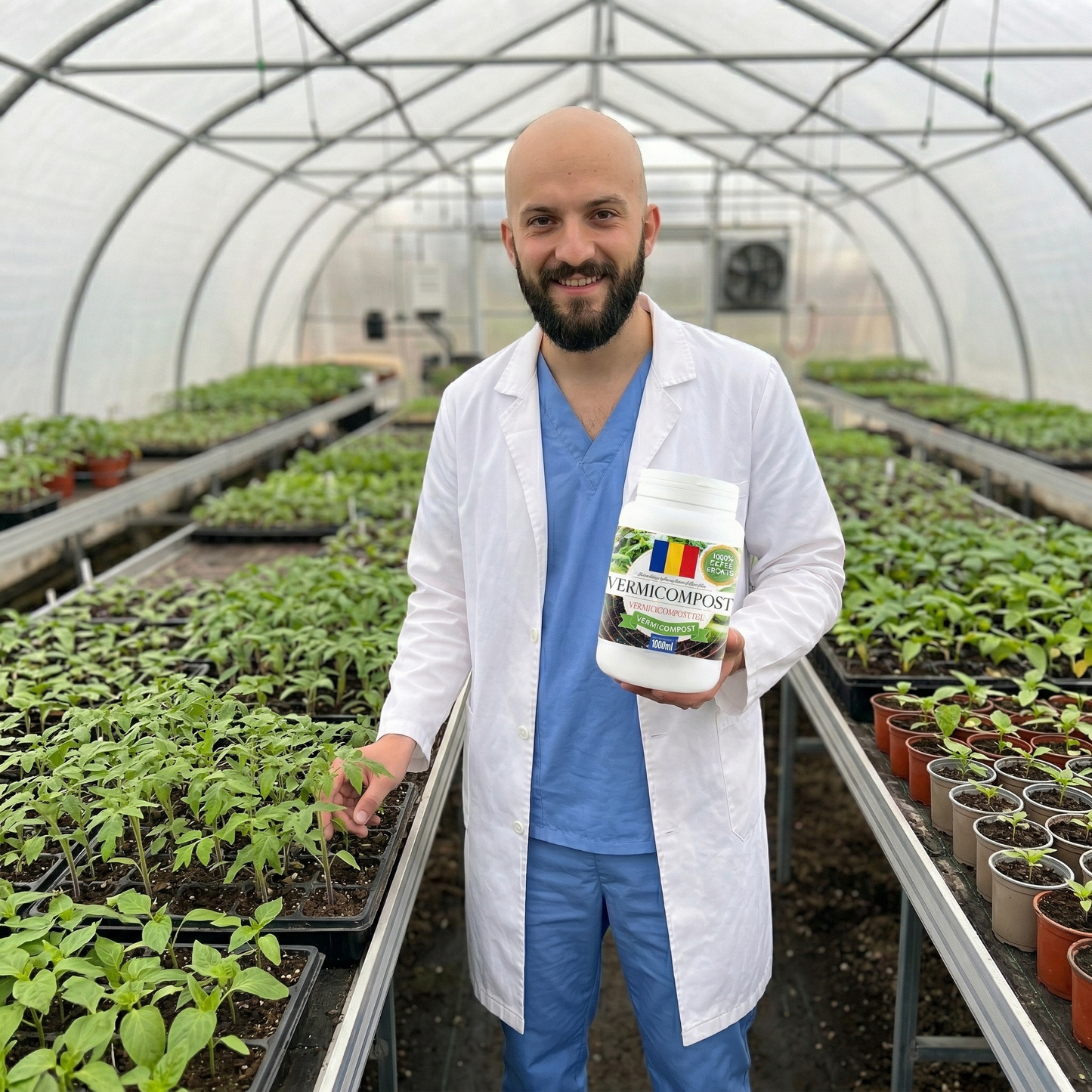 VERMICOMPOST PENTRU RĂSADURI - DOCTORUL PĂMÂNTULUI - ÎNGRĂȘĂMÂNT 100% BIO - 1 KG