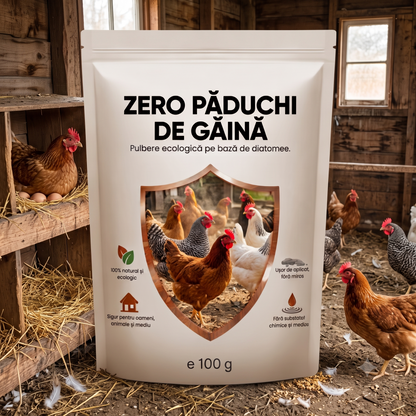 FĂRĂ PĂDUCHI DE GĂINĂ - TRATAMENT NATURAL ÎMPOTRIVA PĂDUCHILOR DE GĂINĂ - 100 G
