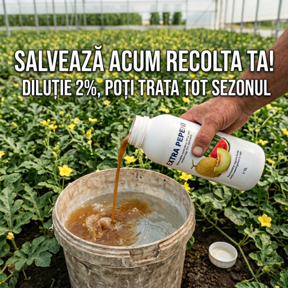 EXTRA PEPENI - BIOSTIMULATOR PENTRU PEPENI VERZI ȘI GALBENI - ROD BOGAT ȘI DULCE 1 LITRU